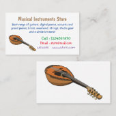 Mandolin-Cartoon-Abbildung Visitenkarte (Vorne/Hinten)