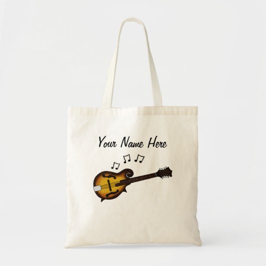 Mandolin Custom Tote Bag Mandolinist Folkmusiker Tragetasche (Vorne)