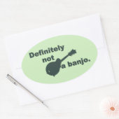 Mandolin — Definitiv kein Banjo Ovaler Aufkleber (Umschlag)