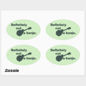 Mandolin — Definitiv kein Banjo Ovaler Aufkleber (Blatt)