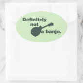Mandolin — Definitiv kein Banjo Ovaler Aufkleber (Tasche)