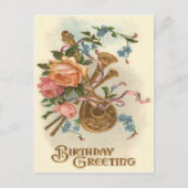 Mandolin Horns Rose Vergessen-Me-Not Postkarte (Vorderseite)