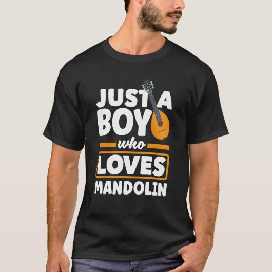 Mandolin Instrument Just A Boy Who Loves Mandoline T-Shirt (Vorderseite)