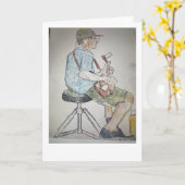 Mandolin-Karte Karte (Gelbe Blume)