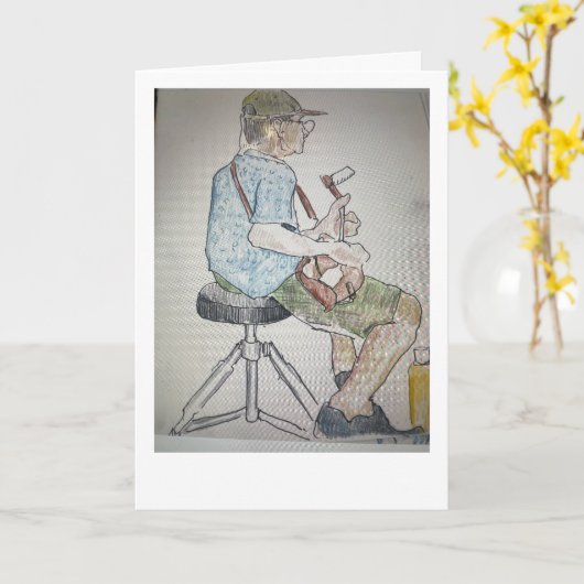 Mandolin-Karte Karte (Gelbe Blume)