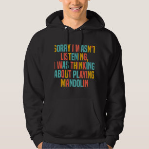 Mandolin Lover denkt über Mandoline Spaß Hoodie