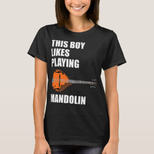 Mandolin Lover Dieser Junge mag Mandolin Funny Man T-Shirt