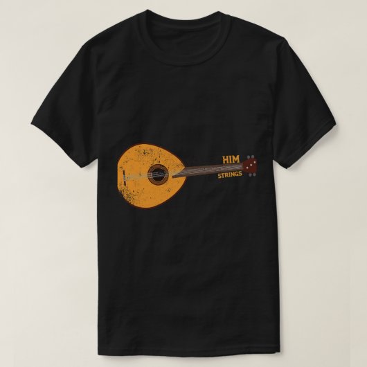 Mandolin Lover lobt ihn mit den Reihen PSALM 1 T-Shirt (Design vorne)