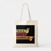 Mandolin Lover Peace Liebe Mandolin Maestro Tragetasche (Rückseite)