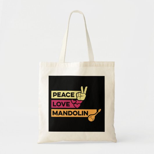 Mandolin Lover Peace Liebe Mandolin Maestro Tragetasche (Vorne)