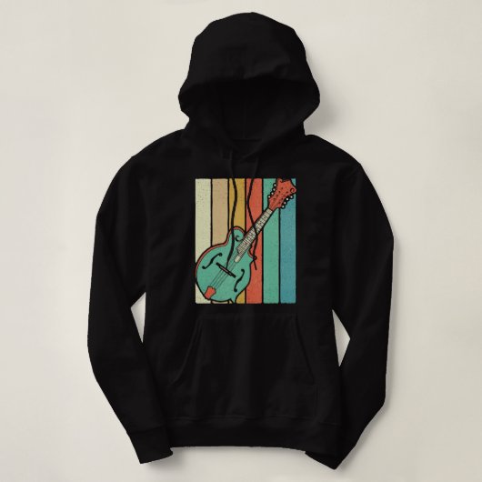 Mandolin Lover Player Funky Retro Bluegrass Mandol Hoodie (Design vorne)