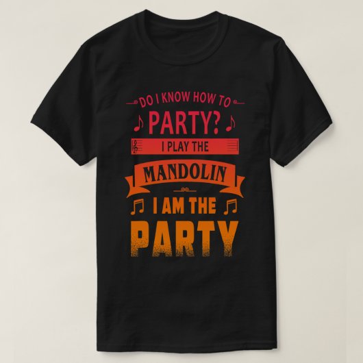 Mandolin Lover player Party tee (Design vorne)