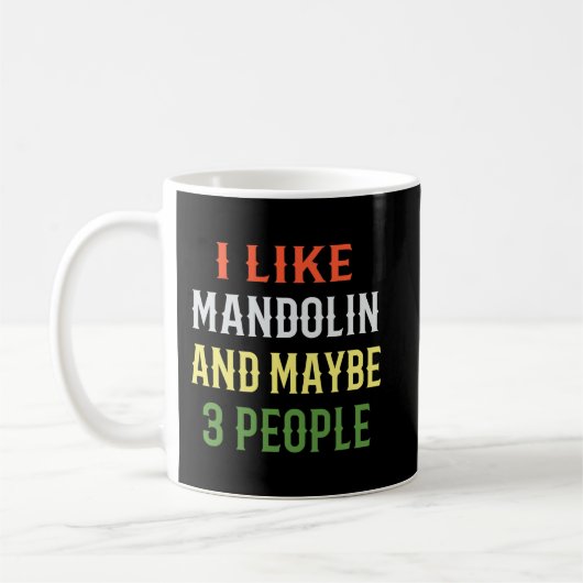 Mandolin Lover Retro Mandolin Design. Ich mag Mand Kaffeetasse (Links)
