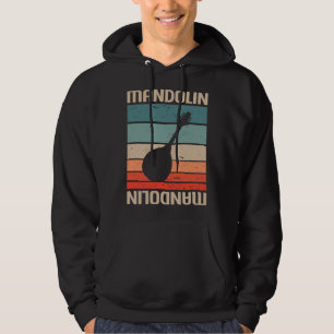 Mandolin Lover Retro Vintag Classic Mandolin Play Hoodie