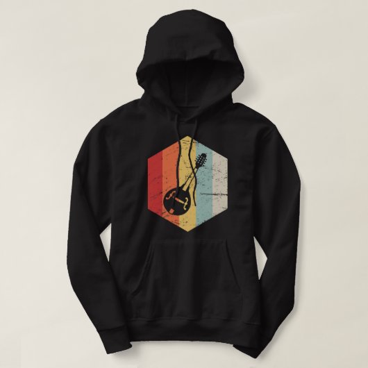 Mandolin Lover Retro Vintag Mandolin Hoodie (Design vorne)