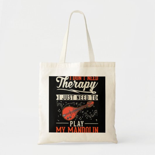 Mandolin Lover Therapy Mandolin Player Mandolinist Tragetasche (Vorne)