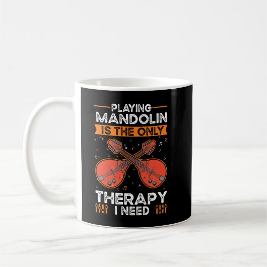 Mandolin Lover Therapy Mandolinist Mandolin Kaffeetasse (Links)