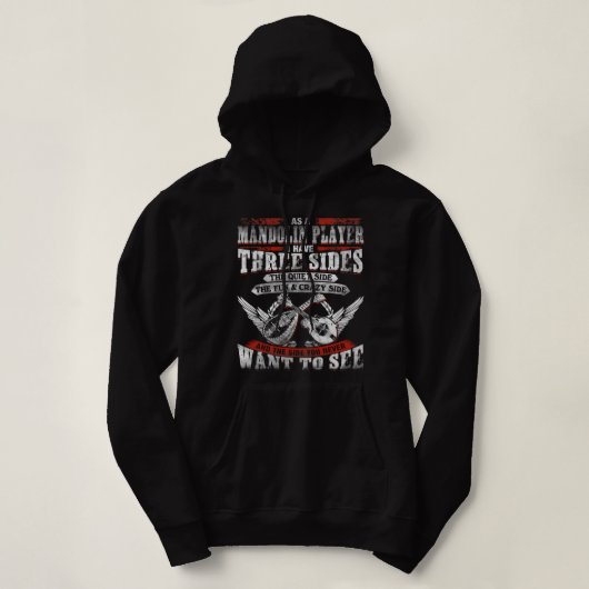 Mandolin Lover Three Sides Mandolin Player Hoodie (Design vorne)
