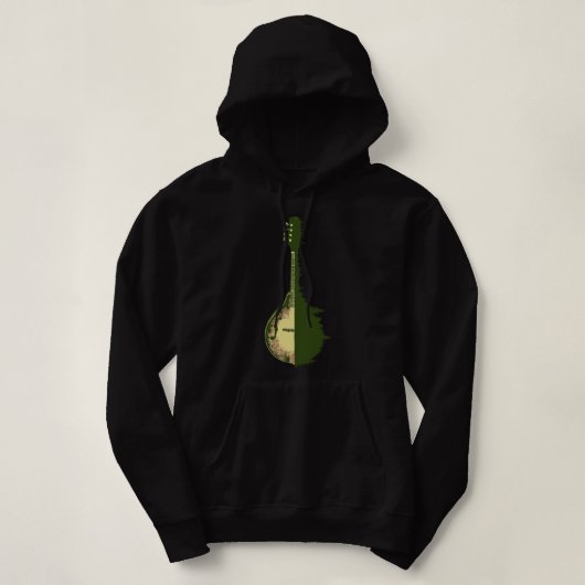 Mandolin Lover Trees Reflection 80er Retro Outdoor Hoodie (Design vorne)
