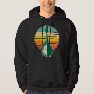 Mandolin Lover Trereflection 80er Retro Sunset B Hoodie