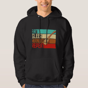 Mandolin Lover Vintag Eat Sleep Wiederholung Mando Hoodie