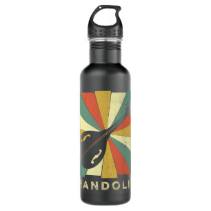 Mandolin Lover Vintag Mandolin Player Music Retro Edelstahlflasche