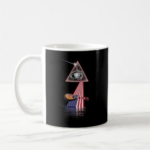 Mandolin Lover Vintag Retro Prism US-Flagge Mandol Kaffeetasse