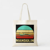 Mandolin Lover Vintag Retro Style Sunset Mandolin Tragetasche (Rückseite)