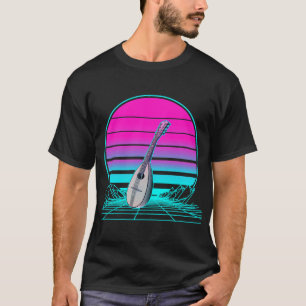 Mandolin Lover Vintag Retro Sunset Mandolin 2 T-Shirt