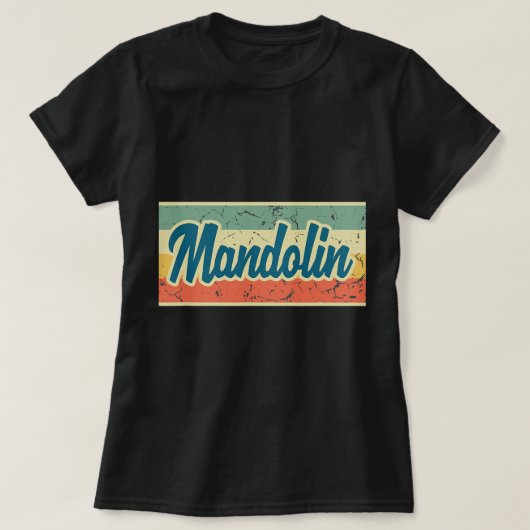 Mandolin Lover Vintag Style Retro T-Shirt (Design vorne)