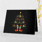 Mandolin Lover Xmas Holiday Lighting Mandolin Chri Karte (Gelbe Blume)