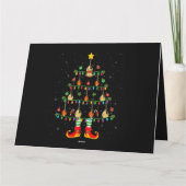 Mandolin Lover Xmas Holiday Lighting Mandolin Chri Karte (Rückseite)