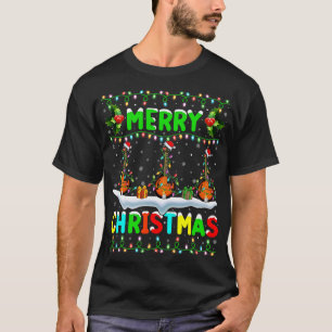 Mandolin Lover Xmas Mandolin Lighting Weihnachtsma T-Shirt