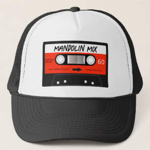 Mandolin Mixtape Retro Rotes Vintages Kassettenban Truckerkappe