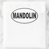 Mandolin Music Lover Ovaler Aufkleber (Tasche)