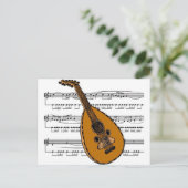 Mandolin musical 15 B Postkarte (Stehend Vorderseite)