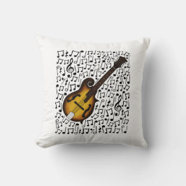 Mandolin Musical Notes Mandolinist Folk Musician Kissen
