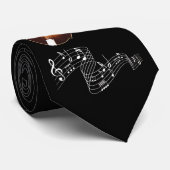 MANDOLIN & MUSIKNOTEN KRAWATTE (Gerollt)