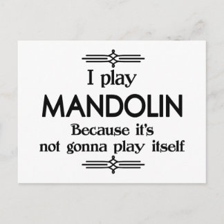 Mandolin - Play Itself Funny Deko Music Postkarte