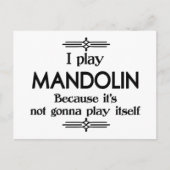 Mandolin - Play Itself Funny Deko Music Postkarte (Vorderseite)