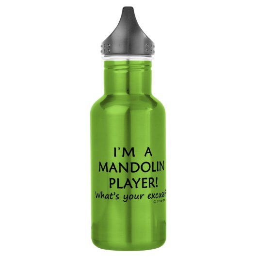 Mandolin Player Entschuldigung Edelstahlflasche (Links)