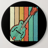 Mandolin Player Funky Retro Bluegrass Mandolin Mus Button (Vorderseite)