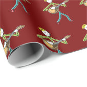 Mandolin Playing Stickman Geschenkpapier (Rolleneckpunkt)