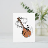 Mandolin Postkarte (Stehend Vorderseite)