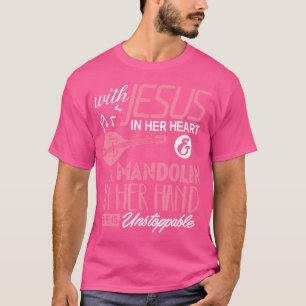 Mandolin-Shirt mit Jesus in ihrem Herzen Mandolini T-Shirt