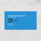 Mandolin Teacher Blue Visitenkarte (Rückseite)