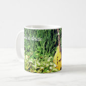 Mandolin und Blumengarten Personalisiert Kaffeetasse (Vorderseite Links)