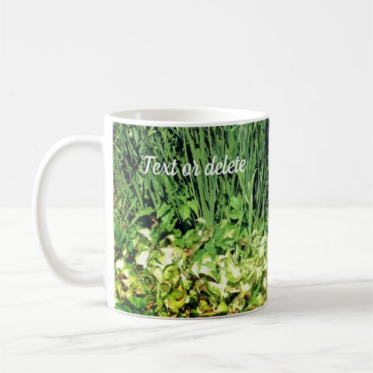 Mandolin und Blumengarten Personalisiert Kaffeetasse (Links)