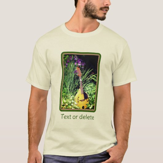Mandolin und Iris Garden Personalisiert T-Shirt (Vorderseite)