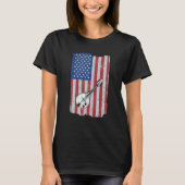 Mandolin Usa Flag Mandolin Player Mandolinist T-Shirt (Vorderseite)
